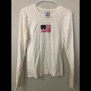 Tommy Hilfiger American flag LS tee